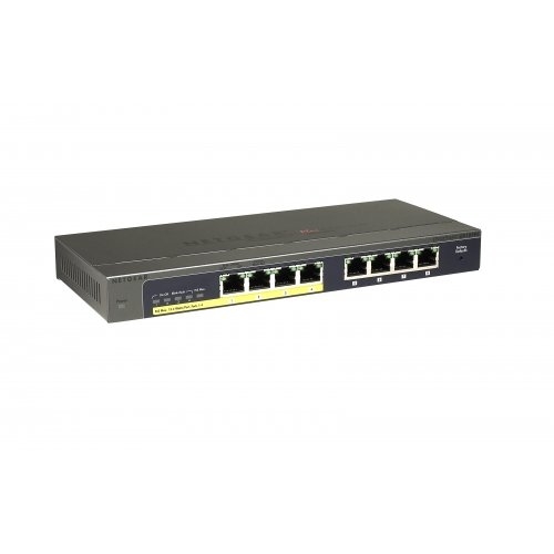 NETGEAR GS108PE Ethernet Switch 8 Ports - 4 x POE - 4 x RJ-45 - 1000Base-T / GS108PE-100NAS /