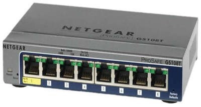 Netgear GS108T-200NAS ProSafe GS108Tv2 Ethernet Switch 8 Port 7 1 x 10/100/1000Base-T 10/100/1000Base-T Power Over Ethernet