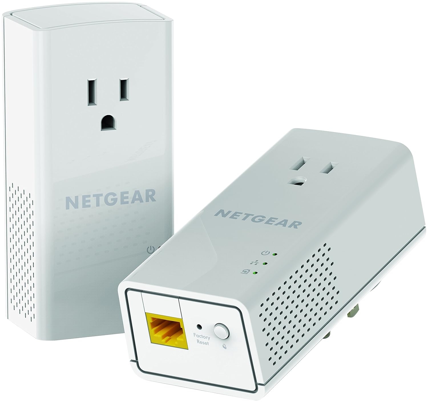 NETGEAR PowerLINE 1200 Mbps, 1 Gigabit Port with Pass-Through, Extra Outlet (PLP1200-100PAS)