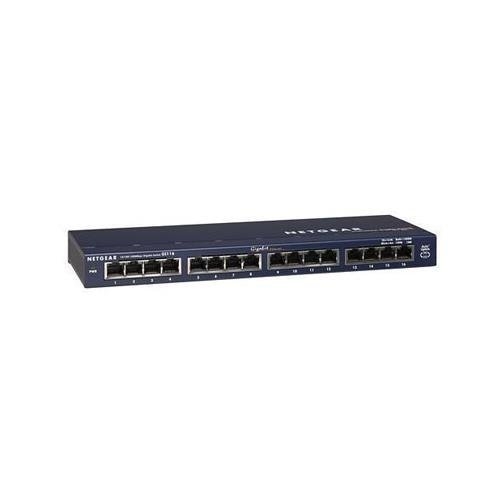 Netgear ProSafe GS116 16-port Gigabit Ethernet Switch 16PORT 10/100/1000MBPS SWITCH - 16 x 10/100/1000Base-T GS116NA