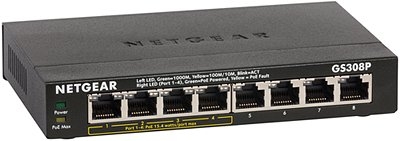 Netgear GS308P 8-Port Gigabit Ethernet Switch with 4-Port POE