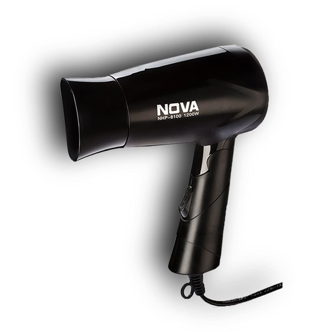 Nova NHP 8100 Silky Shine 1200 Watts Hot & Cold Foldable Hair Dryer- Black