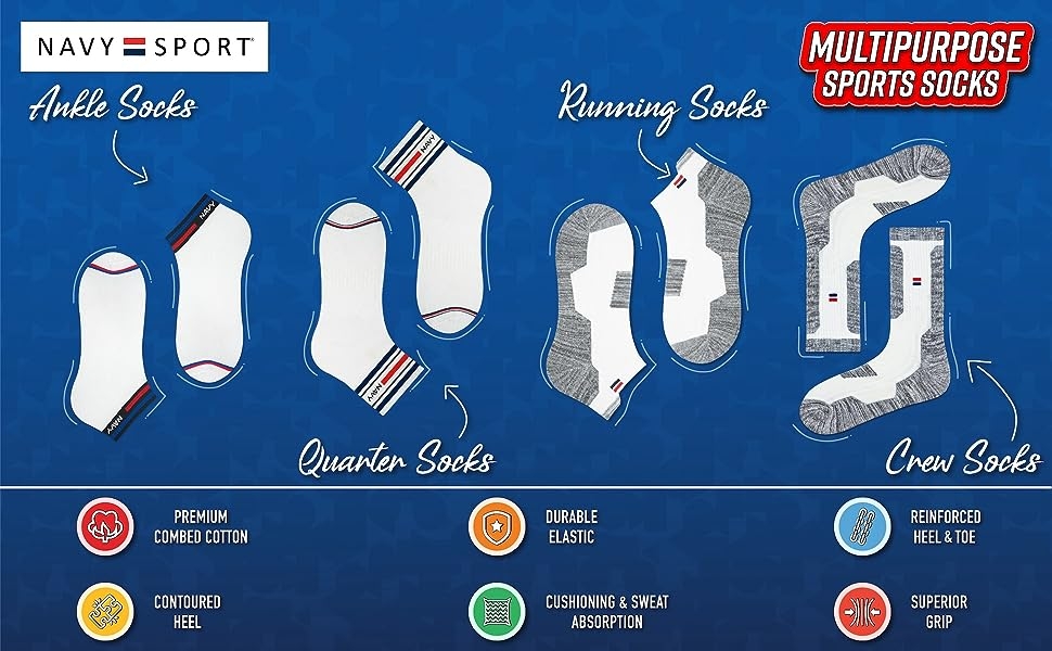 sports ankle socks quarter socks crew socks cotton terry socks men women