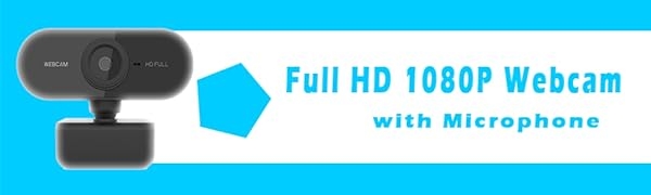 ENHANCE X1 Webcam with Microphone 1080P Full HD Web Camera