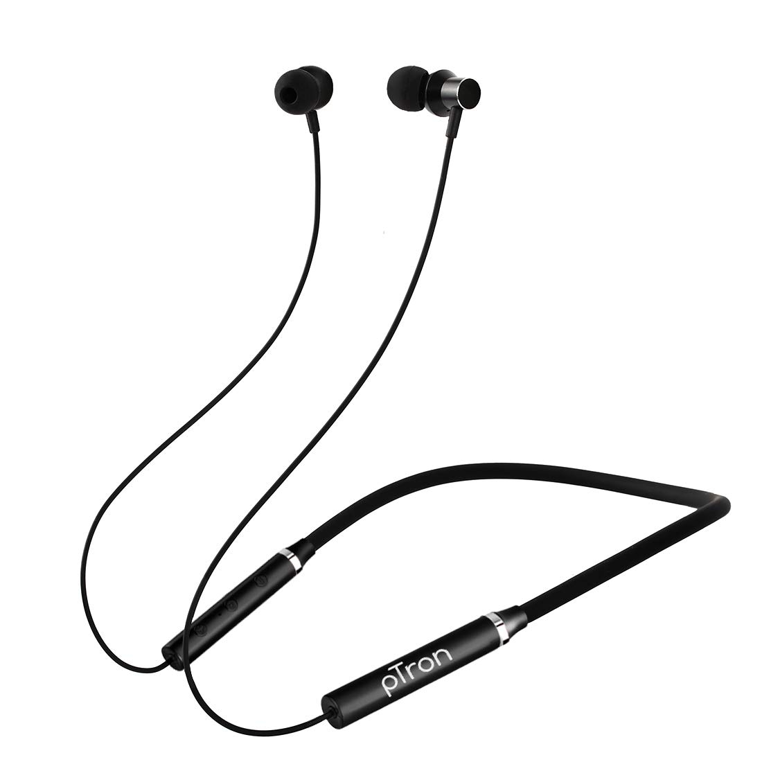 pTron Tangent Flex BT 5.3 Wireless Neckband with Mic, 38Hrs Playtime, 13mm Driver, Dual Pairing, Type-C Fast Charge, IPX5