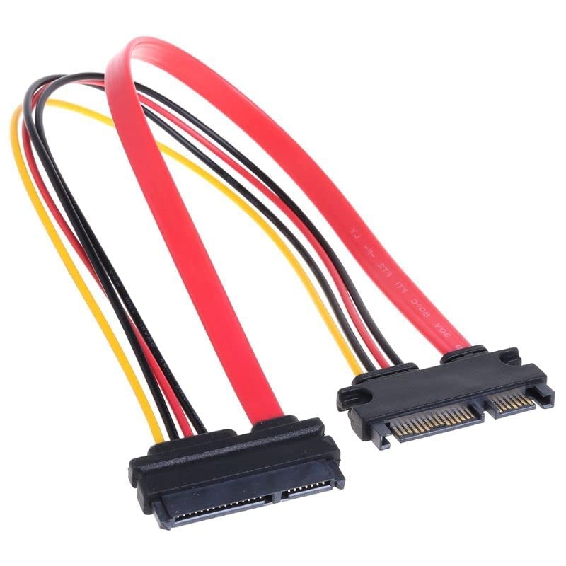 22Pin M-F SATA Power Cable 22Pin (7+15) Male Plug to 22 Pin (7+15) Female Jack Connector