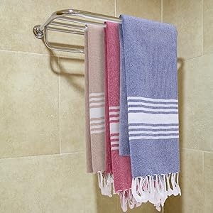 Towels in hanger