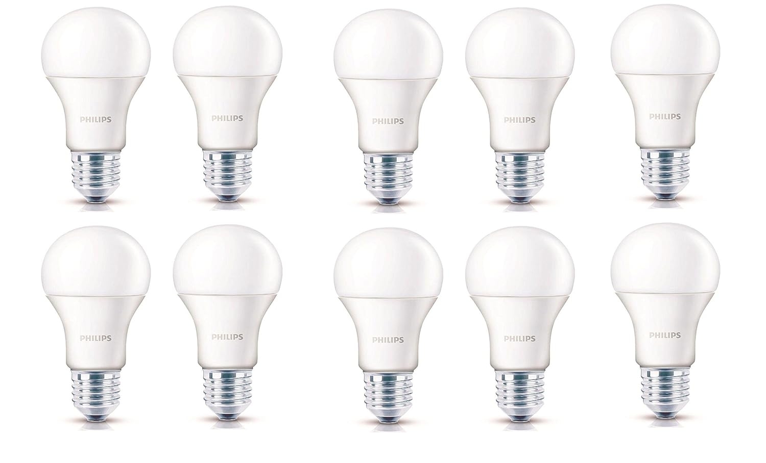 PHILIPS E27 7-Watt LED Bulbs WW (10 pcs, Warm White)