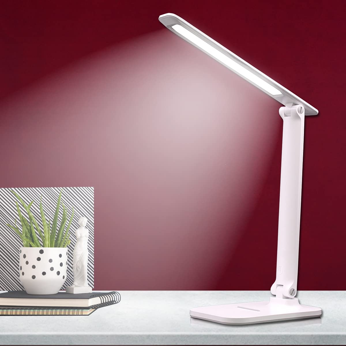 Pick Ur Needs Study Lamp/Desk Lamp/Table Lamp Touch On/Off Switch Rechargeable Led Table Lamps USB Charging Touch (White) Lamps