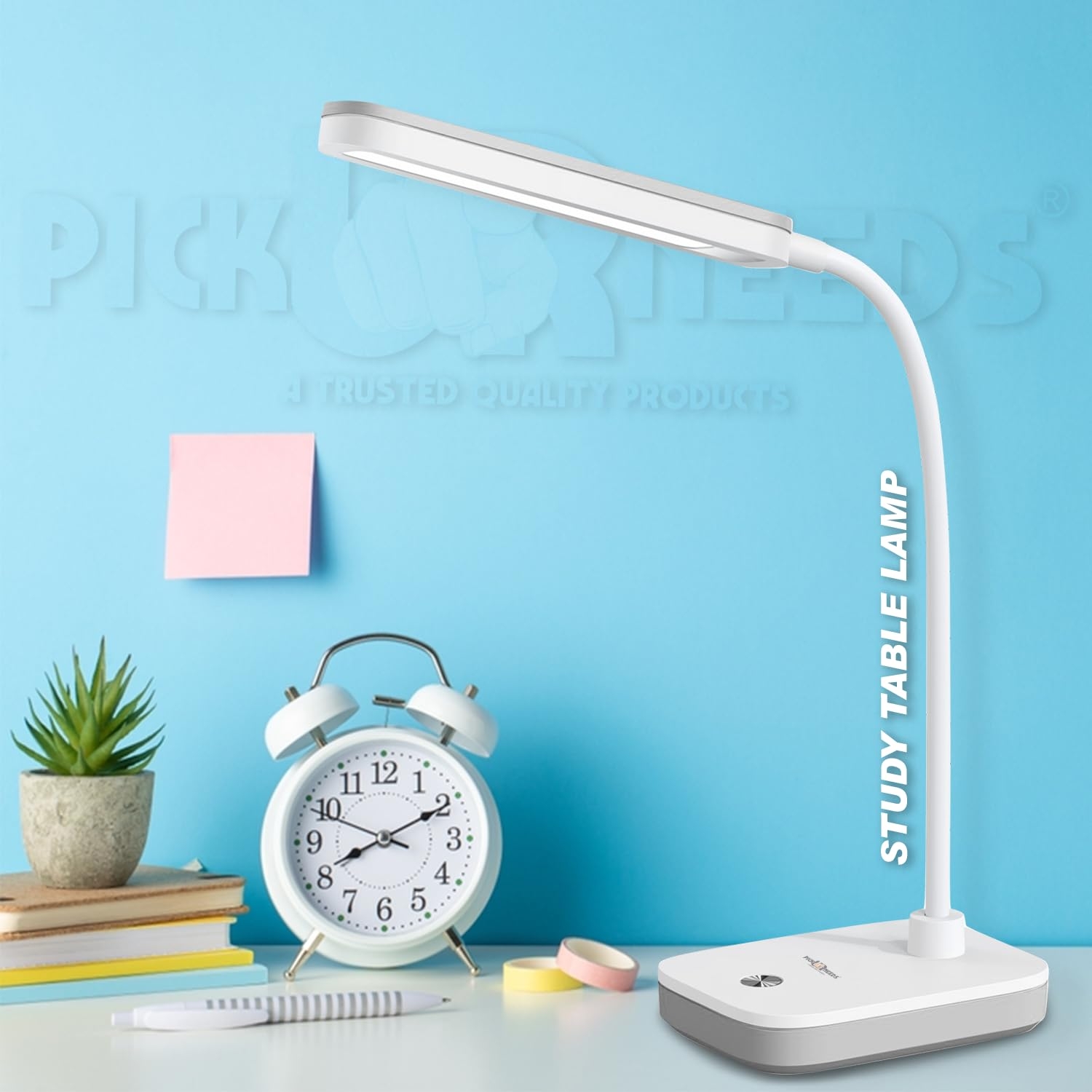 Pick Ur Needs Rechargeable Study Table LED Desk Lamp Touch Control with 3500mAh Lithium Battery (Grey) (Grey) Lamps