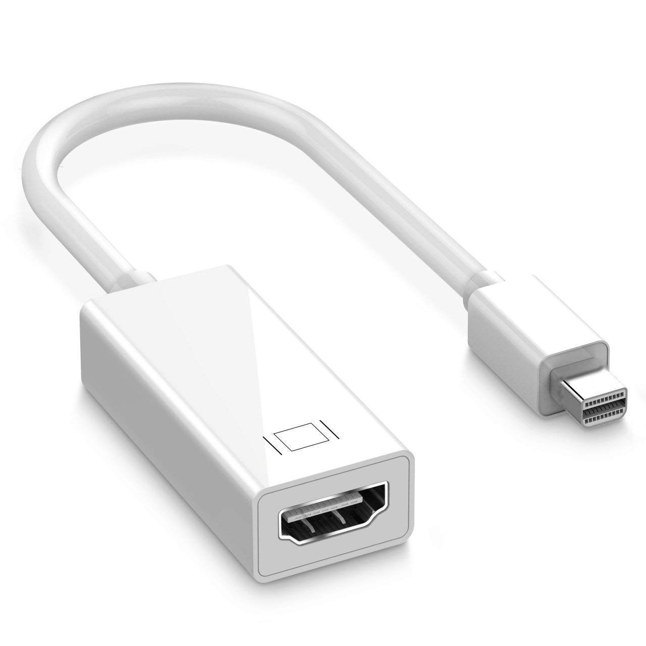 Mini DisplayPort to HDMI FHD Thunderbolt Adapter for MacBook Pro/Air, Mac Mini, Microsoft Surface Pro 3/4