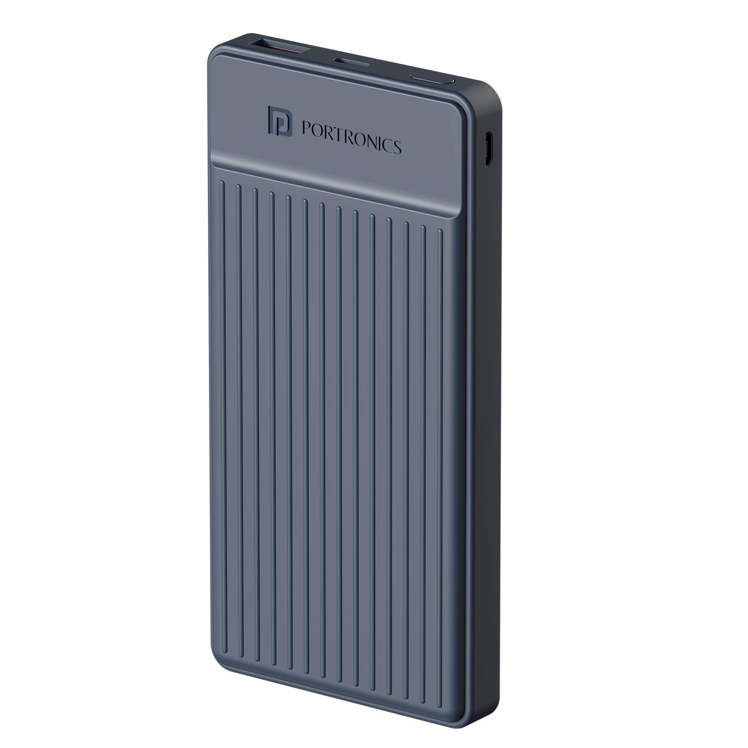 Portronics Luxcell B12 10,000mAh 12W Power Bank, Ultra Slim Power Bank with USB-A Output Port & Dual Input Ports (Micro & Type C) | BIS Certified | Free Type C Cable| Made in India(Black)