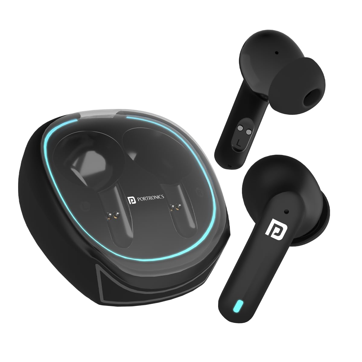 Portronics TWS Earbuds 30H Music Ipx4 Type C Fast Charging Harmonics Twins S11