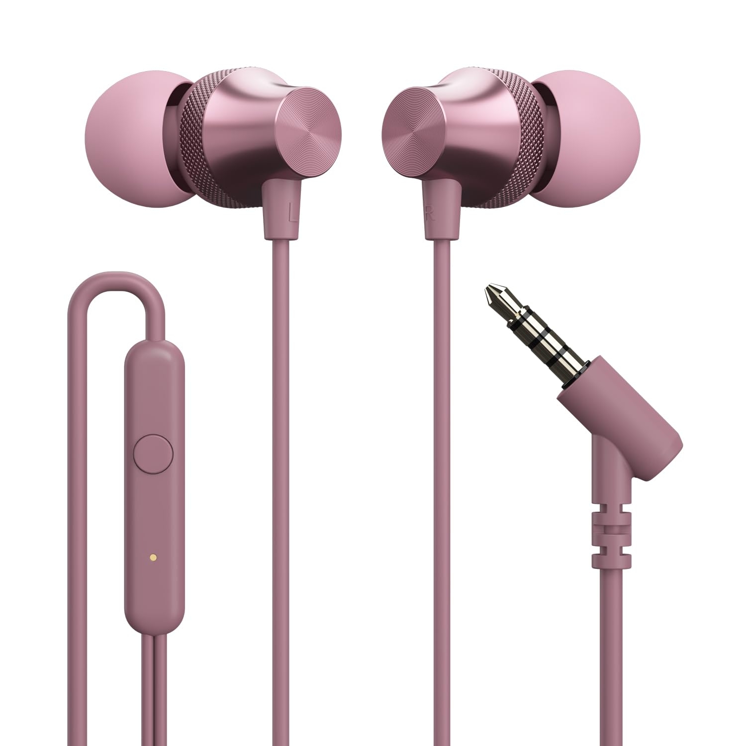 Portronics in Ear Wired IPX5 Earphones with Mic Metal Alloy Body Conch Beat A
