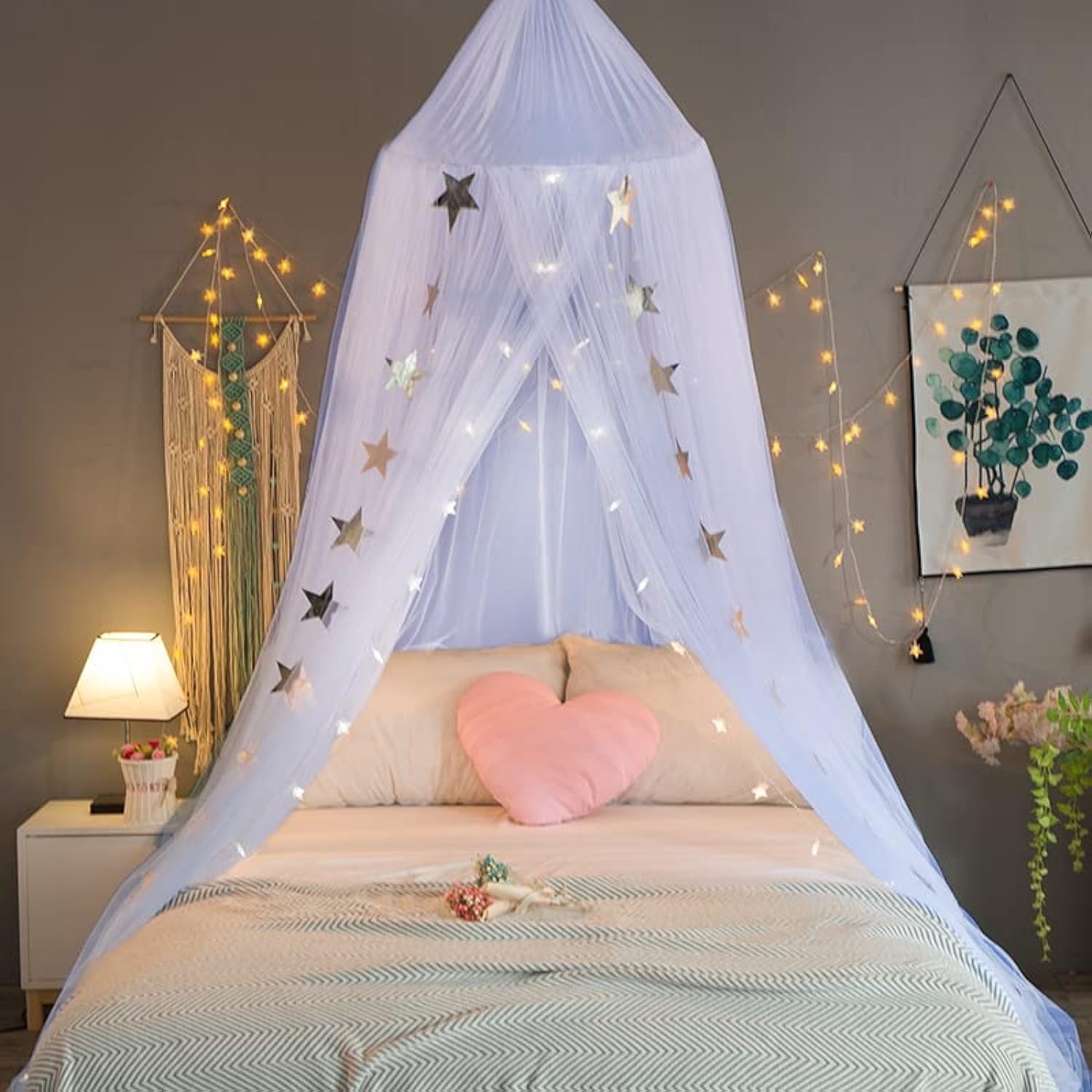 Classic Mosquito Net for Hanging Double Bed | King Size Machardani | Polyester 30GSM Strong Net | Canopy Tent for Bedrooom