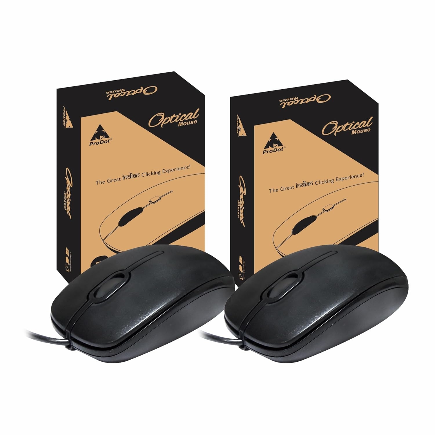 ProDot High-Performance Mouse - Ergonomic Design, Precise Tracking, Universal Compatibility - Ideal for PC, Mac, Gaming, and Office Use (185 (Pack of 2), Wired)