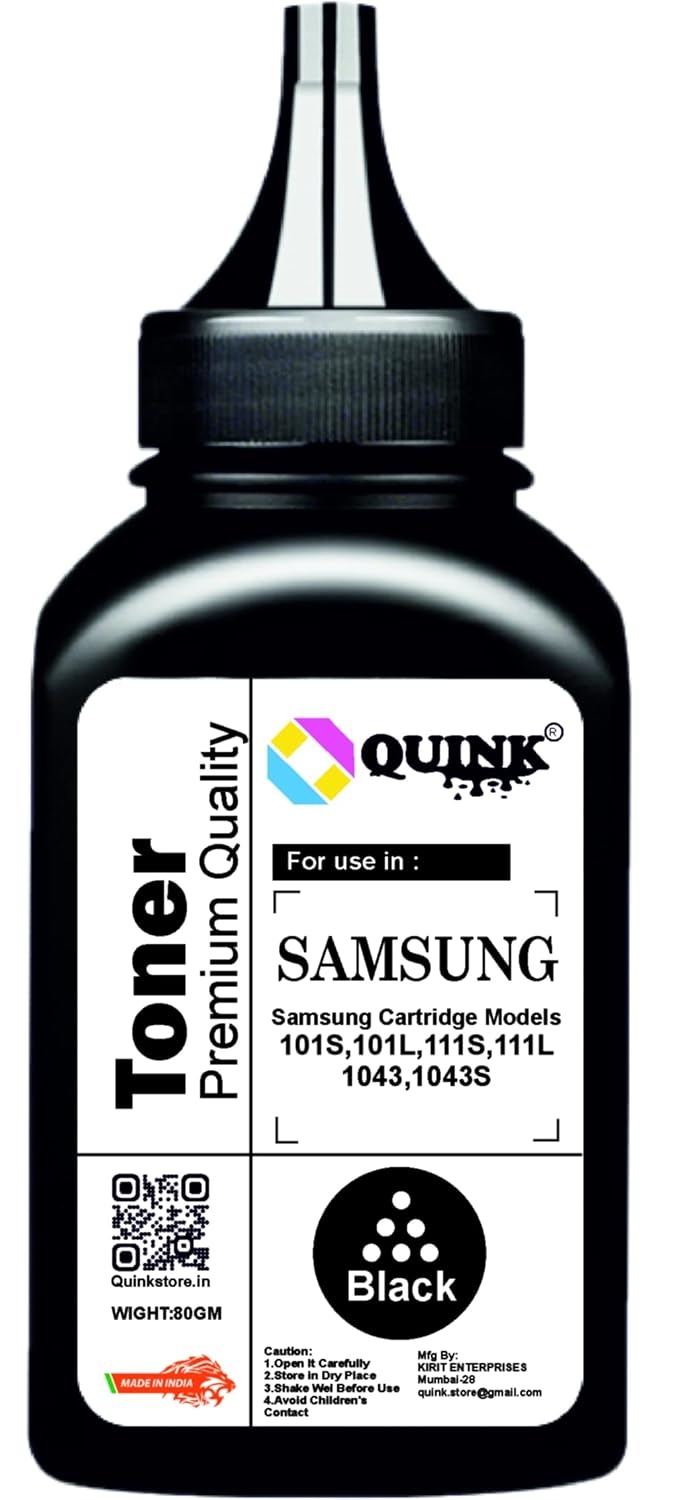 QUINK Refill Toner Powder for Pantum PC-210KEV Printer Refill Toner Powder for Use in Pantum Cartridge Black Ink Tone (QTP-PANTUM210)