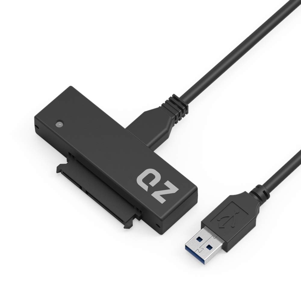 QZ SATA to USB 3.1 cable for 3.5/2.5 Hard Drive Disk HDD/SSD | UASP Enabled with 12V 2A Power Adapter