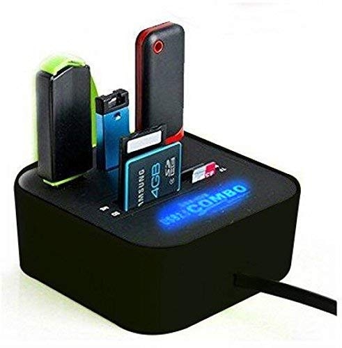 All in One Combo Card Reader for Pen Drive, Cameras, mobiles, PC, Laptop, Tablet, MP3s, PDAs