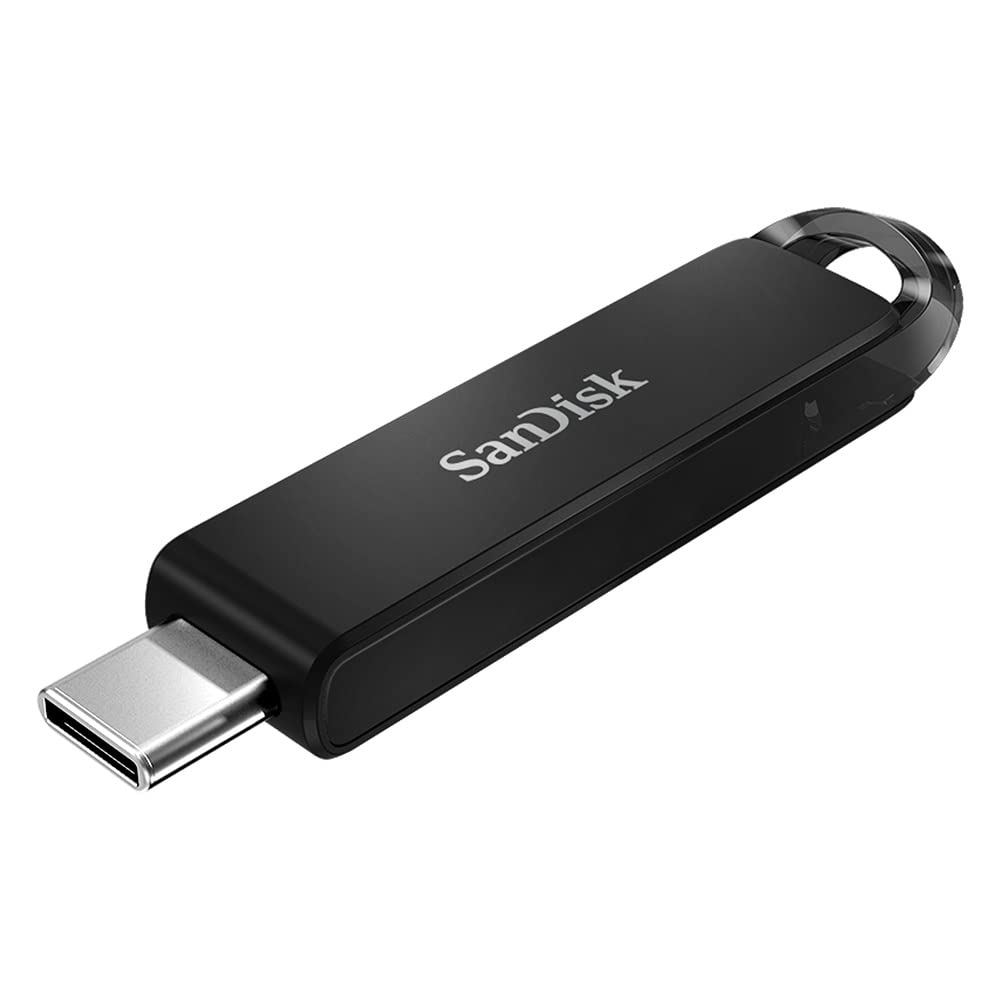 SanDisk Ultra USB Type-C USB Flash Drive, CZ460 128GB, USB Type C 3.1, Black, Super-Thin Retractable, 5Y