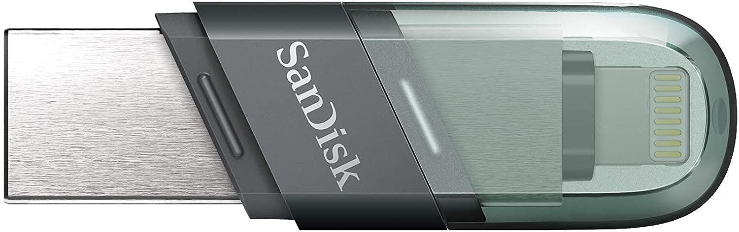 SanDisk iXpand USB 3.0 Flash Drive Flip 64GB for iOS & Windows, Metalic