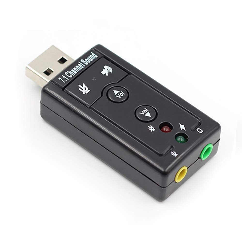 7.1 External USB Sound Card USB to Jack 3.5mm Headphones Audio Adapter Micphone Sound Card for PC Computer