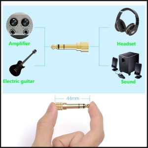 SPN-BFC Metal 3.5mm Female to 6.35mm Male Plug Stereo Audio Jack Adapter Converter Connecter