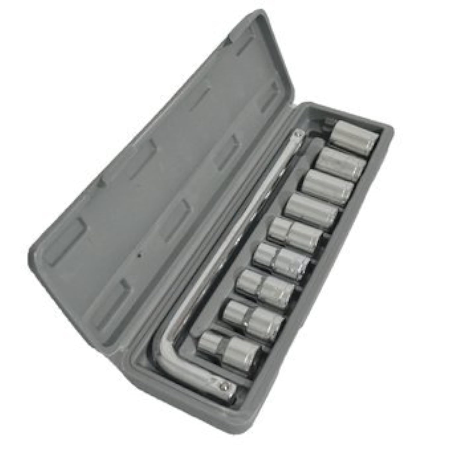Plastic Socket Wrench Set (Grey, 10-Pieces)