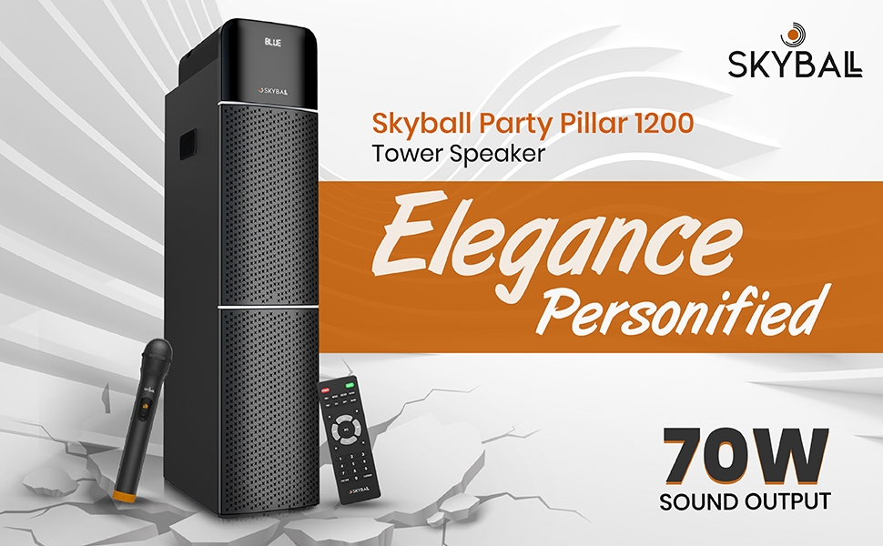Skyball Party Pillar 1200 Tower Speaker with true 70 Watt