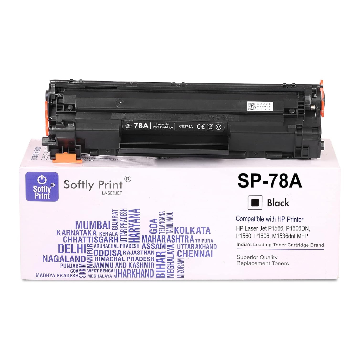 Softly Print 78A CE278A Laserjet Toner Cartridge for HP Printers (Black Single Pack)