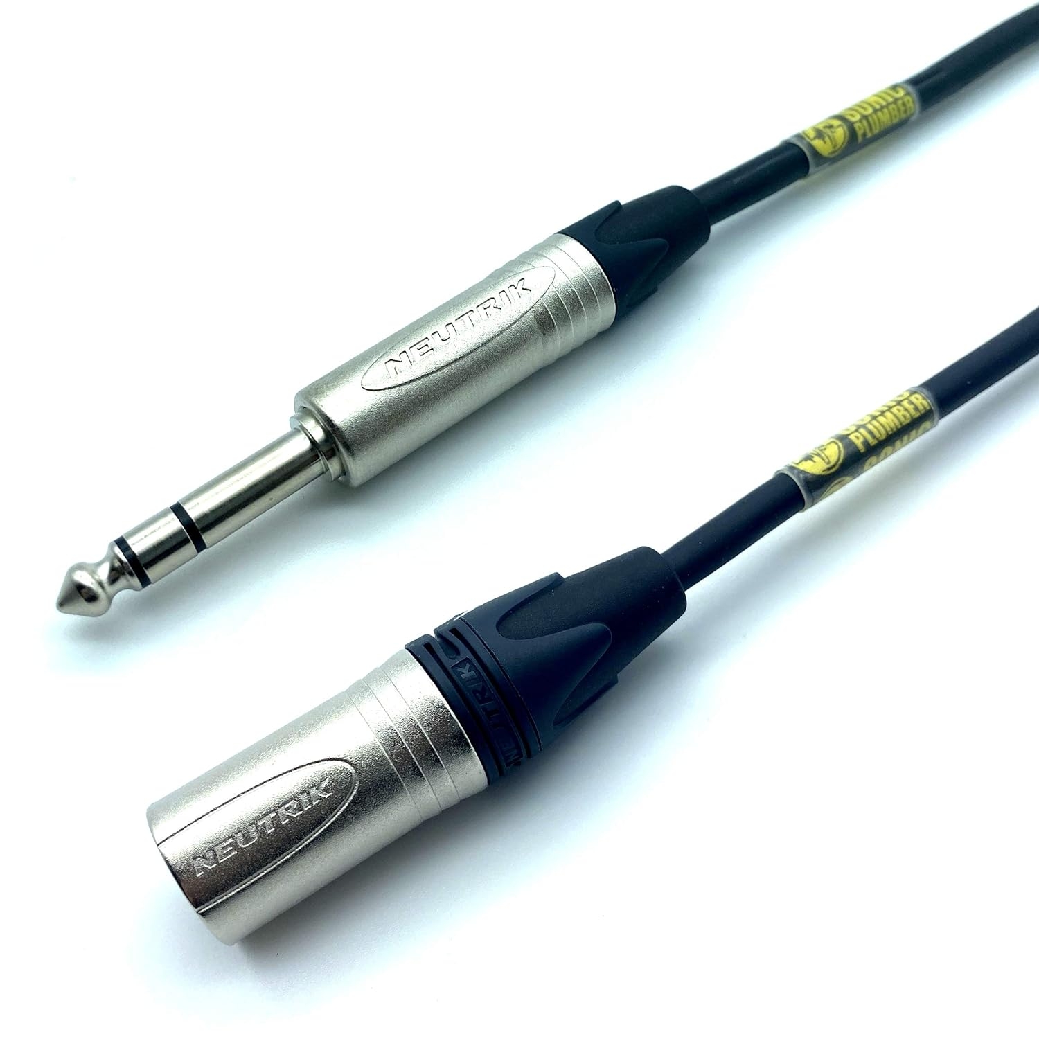 Sonic Plumber Neutrik TRS Jack to XLR Male Cable | 6.35mm 1/4 for Monitor to keyboard XLR input (3 meter)