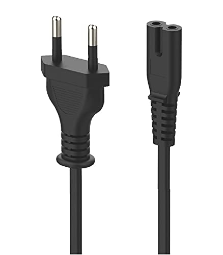 TECH-X 4 Feet 2-Pin Universal Replacement AC Power Cord for LED TV, Printer, Laptop, PC, Notebook, Computer, Play Station