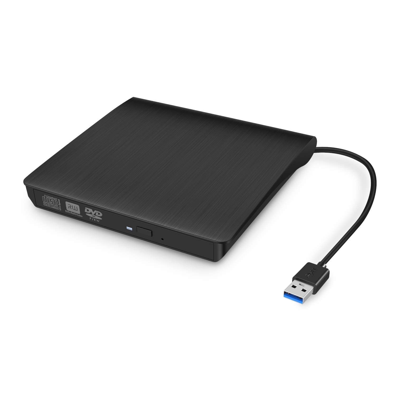 Technotech Hi-Speed External CD Drive, USB 3.0 Slim Portable External DVD Drive for Laptop MacBook Pro