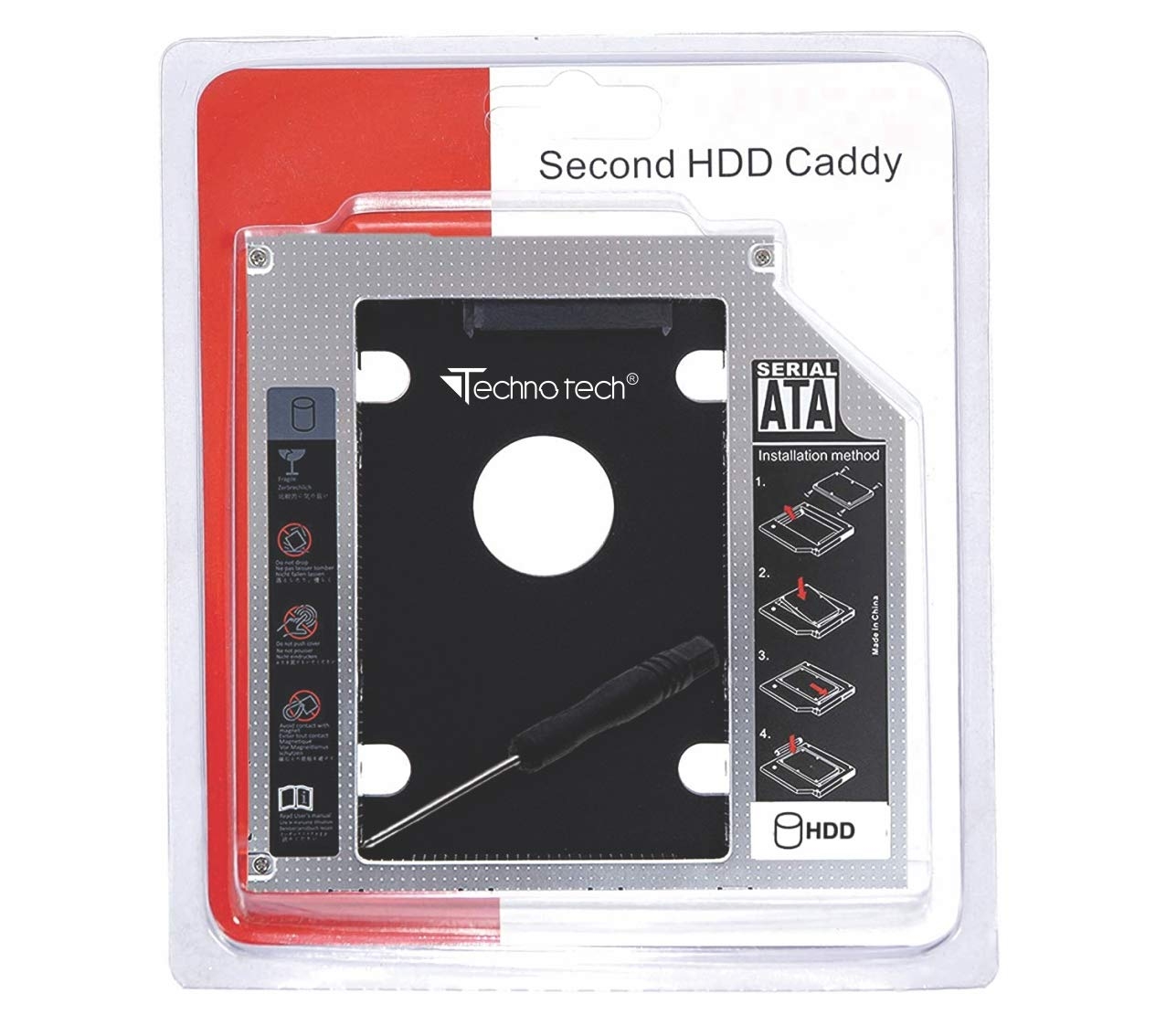 Technotech SATA 2nd 2.5'' Hard Drive Caddy for 12.7mm Universal CD/DVD-ROM (TTC02)