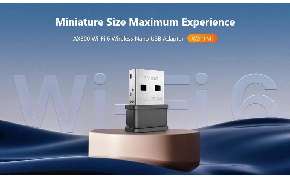 Tenda W311MI-V6 AX300 Wi-Fi 6 Wireless Nano USB Adapter