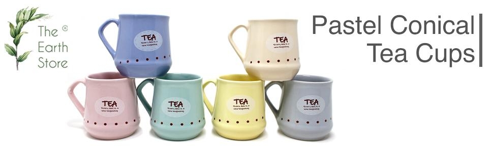 Pastel Conical Tea Cups