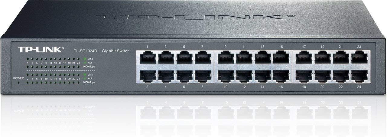 TP-Link 24-Port Gigabit Ethernet Unmanaged Desktop/Rackmount Switch (TL-SG1024D)