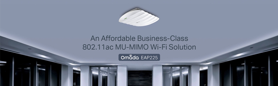TP-link Omada EAP225 1350Mbps Wireless Ceiling Mount Access Point PoE Injector MU-MIMO Gigabit