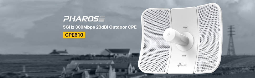 TP-link CPE610 300 Mbps Wireless Outdoor Access Point CPE 5GHz Pharos 23dBi Network Speed