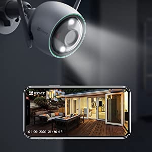 wireless camera with color view, color night vision, color view during low light, outdoor wireless 