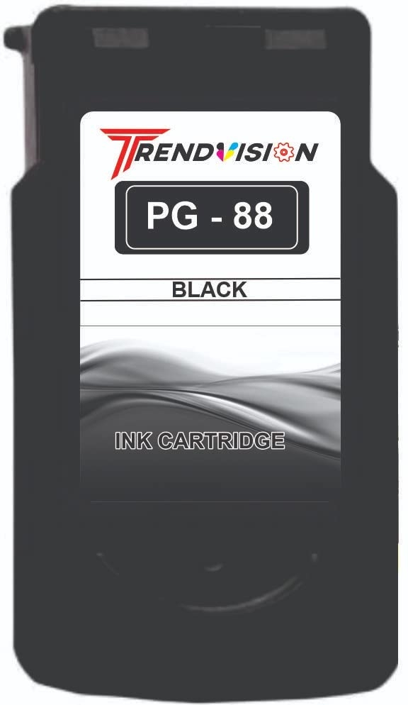 TRENDVISION PG-88 Black Ink Cartridge for USE in PIXMA E500, E510, E600, E610 Printers -Black