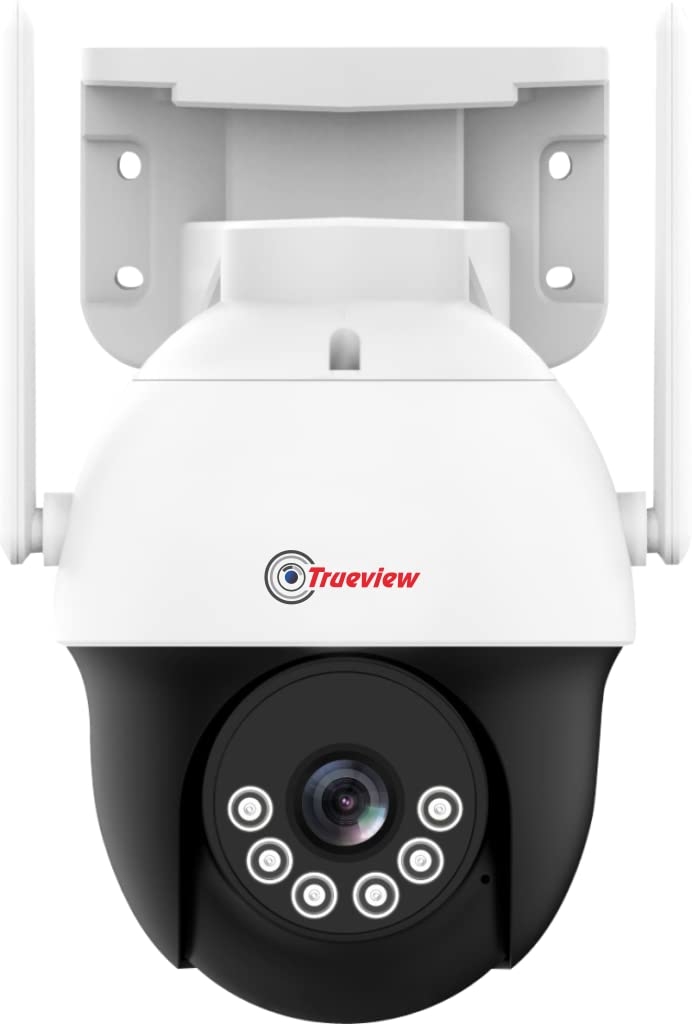 Trueview WiFi 3mp Mini Pan-Tilt Zoom Cctv Camera | SD Card Up To 256 GB | Intruder Alarm System | Outdoor Indoor Security