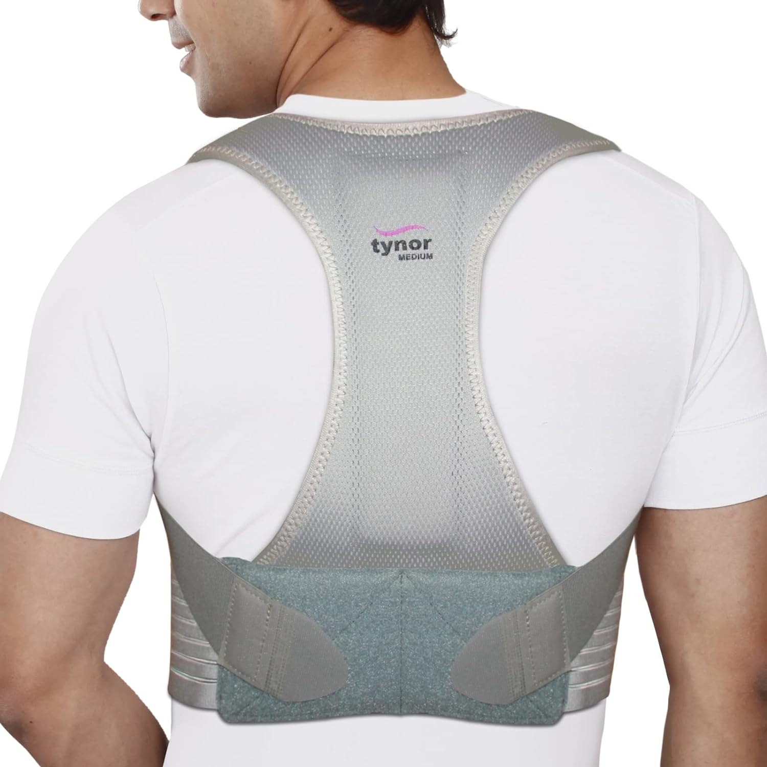 Posture Corrector, Grey, Small, 1 Unit a-33 for man & women maintain daily activity posture