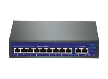 Unicam UC-P1009-2U 9+2 PoE Switch 11 Ports Ethernet | 9 PoE Ports 10/100 Mbps & 2 Uplink Ports 100 Mbps | LED Indicator
