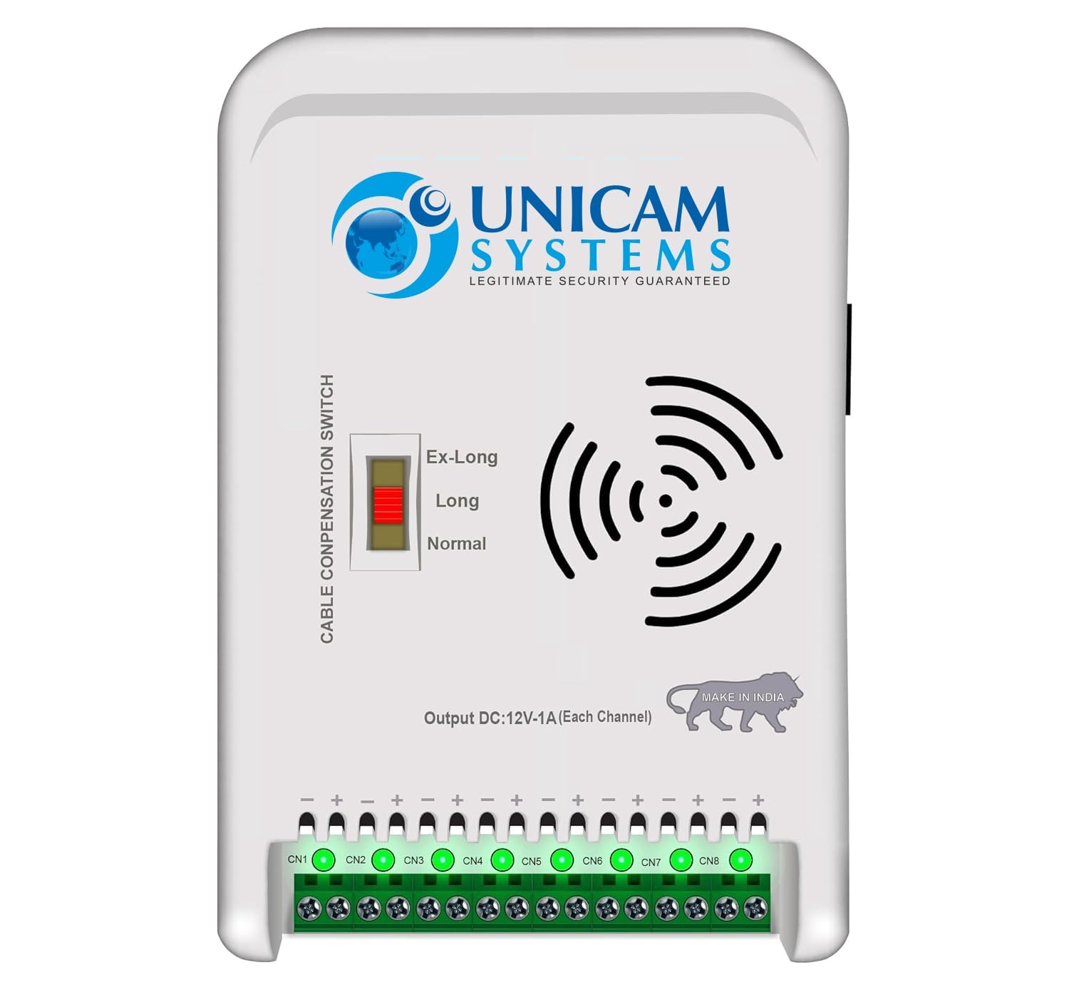 Unicam 8 Channel SMPS for CCTV, Power Supply | 8 Cameras for CP Plus, Hikvision, Dahua, | 2 Years Replacement Warranty