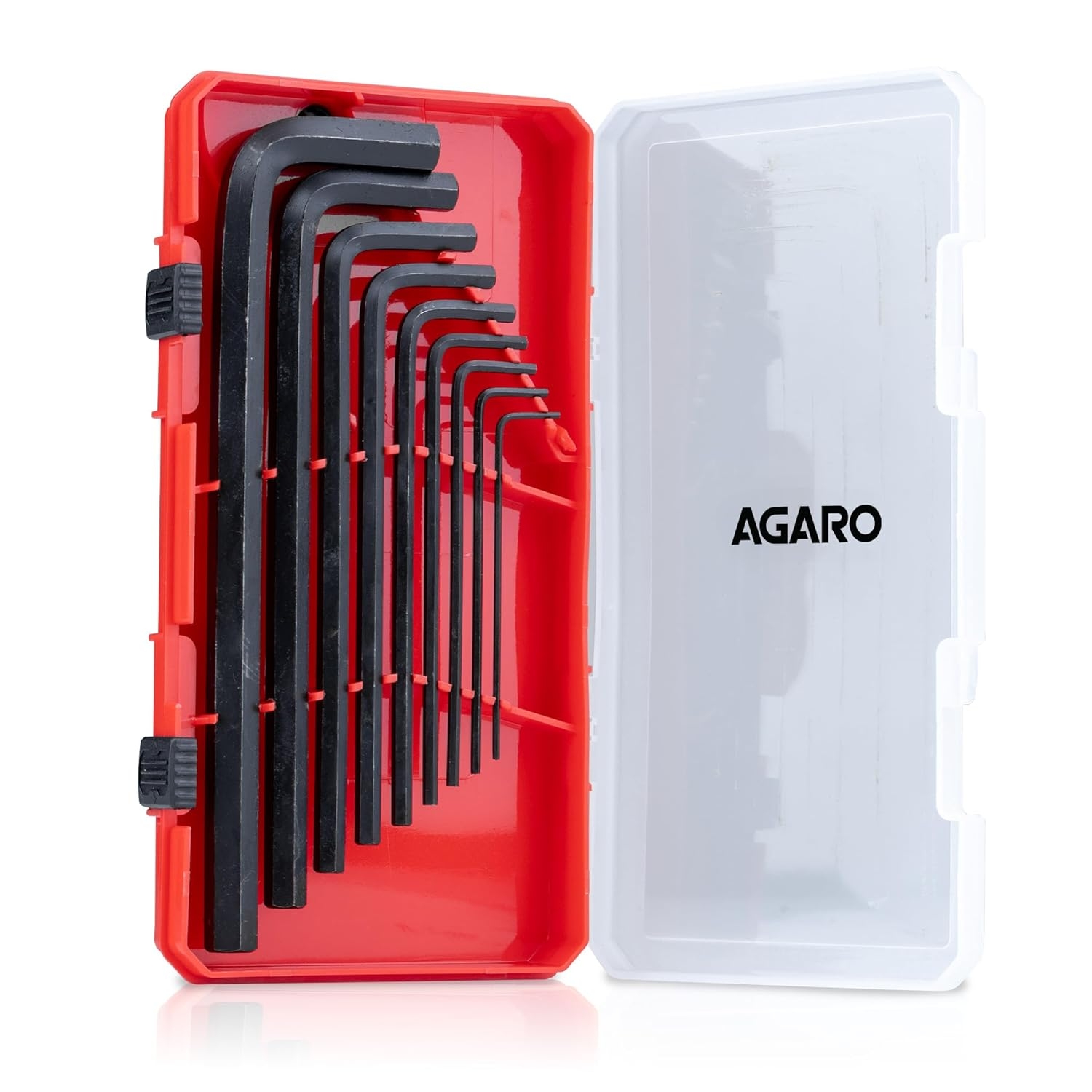 AGARO 9pcs Hex Allen Key Set, Heat treated for Repair & Maintenance | Home & DIY Use, 1.5, 2, 2.5, 3, 4, 5, 6, 8, 10
