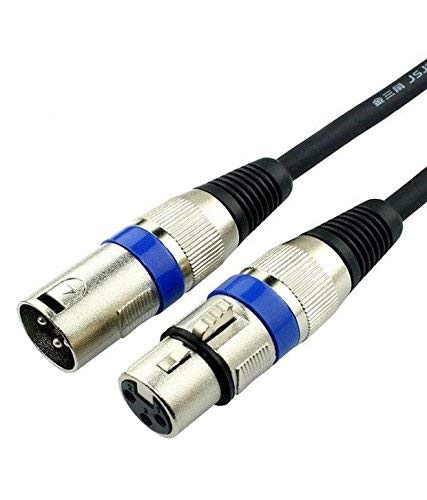 XLR Male Plug to Female Jack Microphone Cable-1.5 M/4.9 Feet (Random Colour)