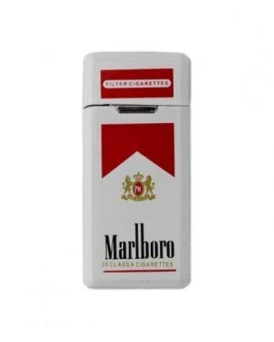 WBD MALBORO Printed White Metal Body Jet Flame Windproof Refillable Cigarette Lighter Cigarette Lighter