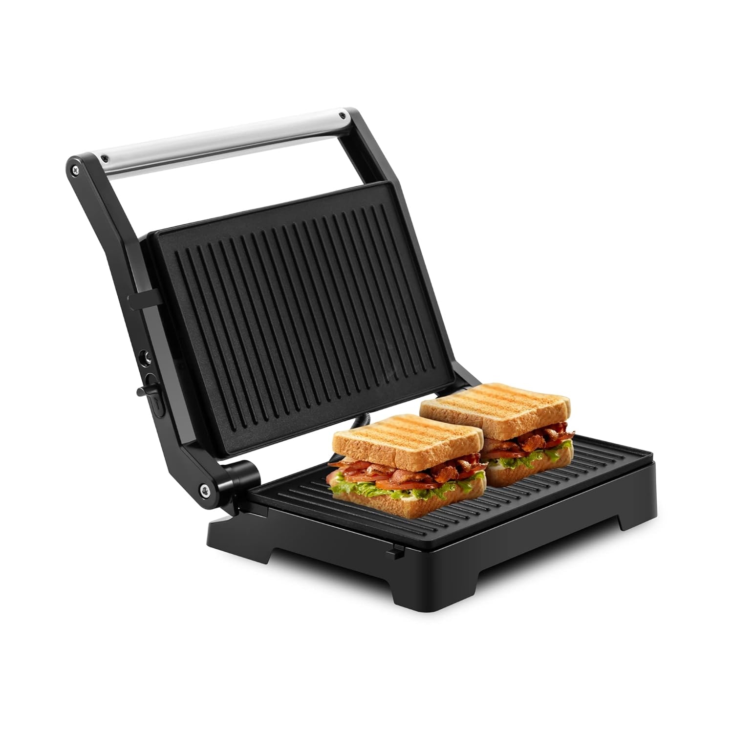 Wipro Vesta Grill 1000 Watt Sandwich Maker & Griller |Non stick-BPA&PTFE Free |Auto Temp Cut-off | Height Control -180ᶿ&105ᶿ