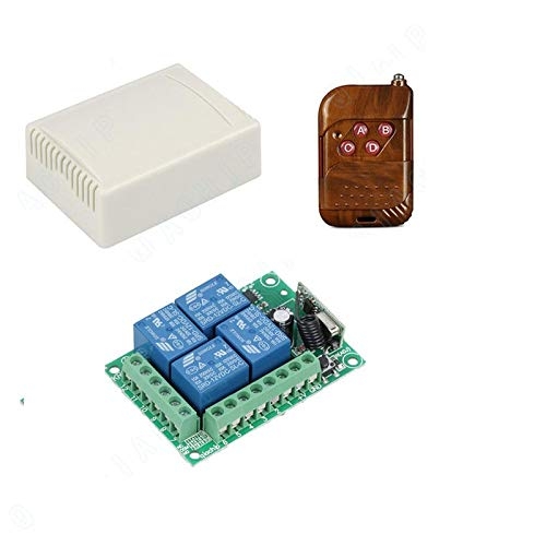 xcluma 4 Channel Rf Wireless Remote Control Receiver Dc 12V Relay Self Learning smart home 433mhz Remote Kits